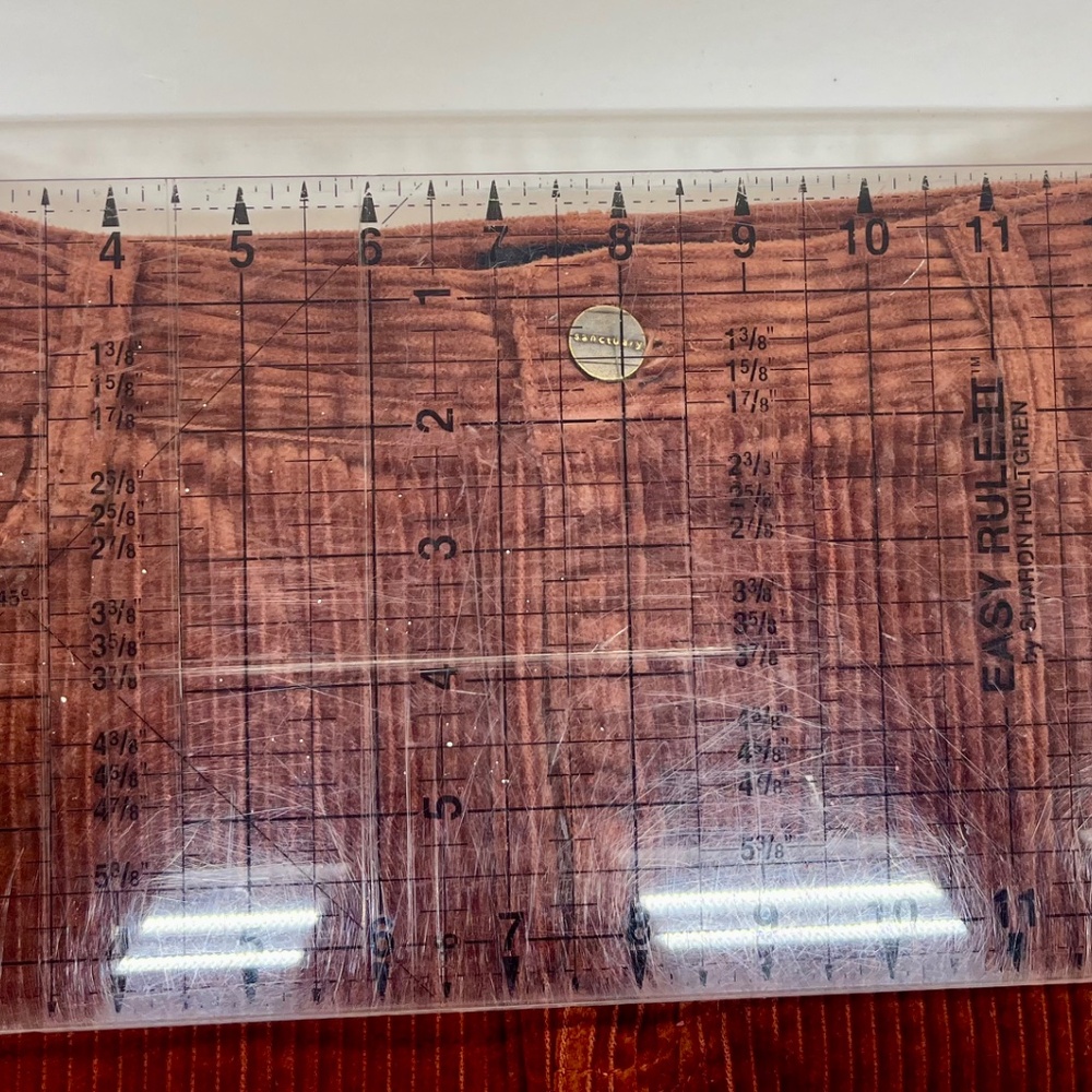 Sanctuary denim burnt orange corduroy skirt w/ added  leather fringe - size 6 - Picture 8 of 11